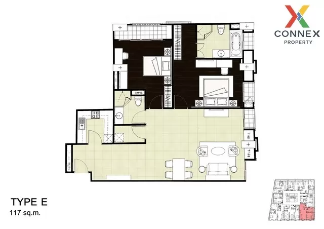 เช่า คอนโด แต่งครบ Aequa Residence Sukhumvit 49 BTS-ทองหล่อ สุขุม